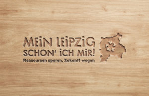 Klickkomplizen Referenz "Mein Leipzig schon' ich mir" Logo Holz